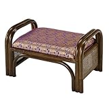 籐家具(ラタン) 籐ご仏前金襴座椅子 ロー SH23 紫 C16