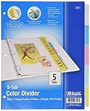 BAZIC 3-Ring Binder Dividers w/ 5-Insertable Color Tabs [並行輸入品]