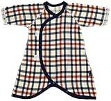 アンナニコラ ガーゼ コンビ肌着 50-60cm ネイビー I-75048 E89 日本製