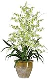 Nearly Natural 1070-GR Triple Dancing Lady Silk Flower Arrangement, Green by Nearly Natural [並行輸入品]