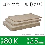 ロックウールボード（裸品）吸音断熱材 「MGボード 080」密度80K／厚さ50×605×910mm 8枚入り