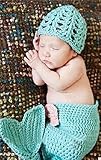 UpMall Mermaid Newborn Costume Baby Photography Props Handmade Knit Beanie Clothing by MaYao
