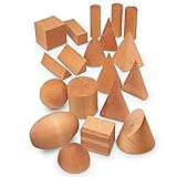 Learning Resources Wood Geometric Solids Set Of 19 [並行輸入品]