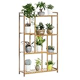 J-園芸ラック ラワースタンド フラワーラック竹フラワーシェルフコーナーシェルフ鉢植え用鉢植えホルダー棚/ラックスタンドガーデン収納棚ガーデン用屋内または屋外シェルフユニットバルコニー90x30x14