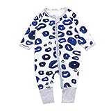 Kids Tales Baby Navy唇Footedファスナーパジャマスリーコットンロンパース( Age 4 – 24 m ) カラー: ブルー