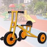 MOFGOE キッズ三輪車 対象年齢3歳以上 幼稚園用ペダル三輪車 ゴムホイール付き 男の子 女の子 屋外おもちゃ 三輪車 幼児用自転車 耐荷重200ポンド,イエロー