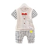 【SEBLES】ベビー 赤ちゃん 半袖 ラウンドネック シャツ Tシャツ 短パン パンツ 無地 カジュアル 上下 セット 初夏 夏 薄手(タイプE,120cm)