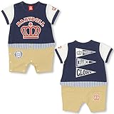 BABYDOLL（ベビードール） 重ね着風ロンパース 子供服 ベビー ベビー服 男の子 女の子 0135B 80cm ネイビー