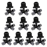SIKIWIND 10pcs 4口噴霧蛇口 アウトドア庭園 点滴灌漑 水滴管 灌漑スプレー