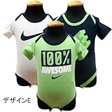 NIKE ナイキ ベビー服 ベビー下着 ロンパース ボディスーツ 3枚セット / デザインE/0/3ヶ月＝約60～65cm