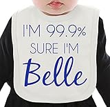 I'm Belle Funny Slogan ネクタイを有する有機ビブ Medium