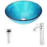 アクセントシリーズdeco-glass容器シンクでエメラルドIceとハーモニーで蛇口クローム