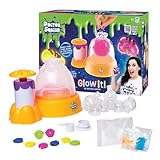 ドクタースクイッシュ スクイッシーメーカーステーションネオン | DIYで暗闇で光るスクイッシーキット | 光る輝きとスライムパウダーを含むオールインクルーシブ | 対象年齢8歳以上
