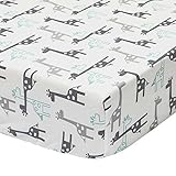 Uptown Giraffe Fitted Crib Sheet by The Peanut Shell by The Peanut Shell
