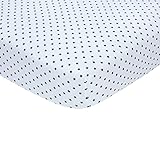 Carter's Cotton Sateen Crib Sheet, Navy Star Print, 52 x 28 by Carter's