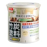 アトムハウスペイント 水性竹炭塗料 1.6L 炭調アイボリー