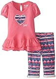Leeベビー女の子LaceyハートプリントJegging Set カラー: ピンク