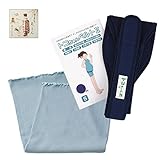 【きょうろまん付】トコちゃんベルトII（S：紺色）＋厚手腹巻カラー（M丈60cm：サックス）【カラポカセット】