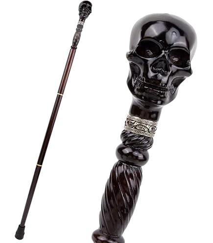 珍品 仕込み杖 ドクロ スカル 木製 全長96cm 竹製 TUE009 スカル 髑髏 紳士 ステッキ 杖 つえ ゴールド 木製 高級