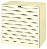 ナカバヤシ ジャンボケース A2書類整理フロアケース 10段 アイボリー NA2-10S