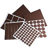 フェルトパッド、Raniaco 136ピース家具プロテクターフェルトパッドwith Durable self-stick粘着、Hardwood床プロテクターパッドwith各種サイズ – ブラウン