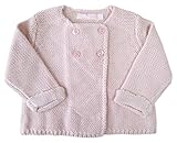 ロサン ベビーカーディガン 3-6M ピンク 52W-5001