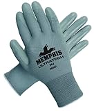 Memphis Glove 9696M UltraTech Nylon Shell Gloves with Straight Thumb, Gray, Medium, 1-Pair by MCR Sa