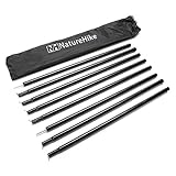 8pcsブラックキャノピーPorch TarpカバーオーニングテントUpright King Pole