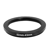 uxcell カメラ部品 52mm-43mm レンズフィルター ステップダウン リング アダプタ ブラック