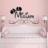 Girl名前壁デカール保育園ビニールステッカーPersonalized Minnieマウス子供部屋壁装飾子供部屋Childrens Bedroom ns1024