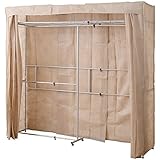 山善(YAMAZEN) ワイド&ハイ クローゼットハンガー 幅伸縮 幅155-250 カバー付...