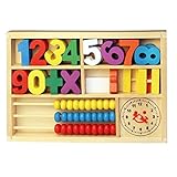 （なないろ館）楽しく学ぶ！30玉そろばん 時計 とけい 算数 勉強 知育玩具 木のおもちゃ