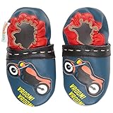 モモベビー乳幼児/トドラー バイク ソフトソールレザーシューズ ネイビー 0-6 ヶ月/1-2.5 M 米国 乳幼児 (インポート)