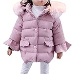 Snone子供服 中綿 ジャケット キッズ 綿服 秋冬 女の子 コート アウター ガールズ ベビー 防寒 ブルゾン フード付き 毛襟 可愛い