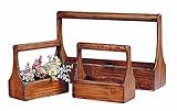 Creative Co-Op Decorative Wood Planter Basket Set [並行輸入品]