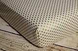 Lavender Linens Gold Metallic Dot Crib Sheet by Lavender Linens