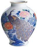 香蘭社 孔雀牡丹 花瓶 918-NA10