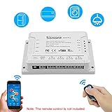 Sonoff 4CH Pro R2 ワイヤレスリモコンスマートスイッチ ITEAD RF 433MHz 4 Gang 3動作モードインチング/セルフロック/インターロックWiFiスマートスイッチ 電源
