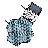 RONGTONGDA おむつ替えシート 防水マット コンパクト 折り畳み　ポーチ付き ゴミ収納 ベビーお出かけ用品 出産祝い (スタイルA)