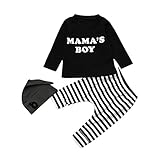 Tovadoo 子供服 ベビー服 男の子 上着+ズボン+帽子 秋冬 長袖 ボーダー柄 縞模様 カッコイイ シンプル ファッション 保育園 旅行 プレゼント