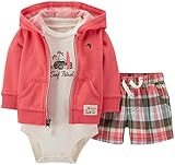 カーターズ carter's アパレル basic line ロンパース パンツ パーカー セット ピンク ホワイト 綿 121D255 【並行輸入品】 9ヶ月