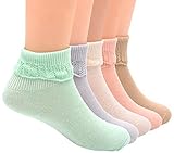 Sept。Fillesソックスの女の子のアンクレットソックスレースBobby Socks 6 – 8歳のパック5