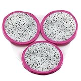 gresorth 3 pcs人工ドラゴンフルーツスライスモデルフェイクフルーツ装飾写真小道具