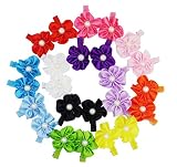 YunkoベビーGirls幼児用シフォンヘアピンスナップワニクリップBow Hairpin