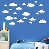 31pcs /設定壁デカール、DIY大きな雲4 – 10 "リムーバブルビニール壁ステッカー子供の部屋ホーム装飾アート