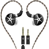 TRN Starfish カナル型イヤホン イヤモニ 高性能 ベリリウムコーティン振動板 大型1DD モニターイヤホン 中華 イヤーモニター 高遮音性 IEM ハイレゾ イヤフォン 有線 3.5/4.4mm交換式プラグ QDC脱着式ケーブル (Sta