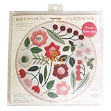 DMC 樋口愉美子 刺繍キット 第3弾 ウール ステッチ ボタニカル フラワー キット ピンクの園 直径25cm DMC-JPT37