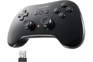 エレコム ワイヤレス ゲームパッド 小型軽量 12ボタン 連射 高耐久ボタン(日本メーカー製)採用 300万回耐久試験クリア ブラック JC-U3912TBK