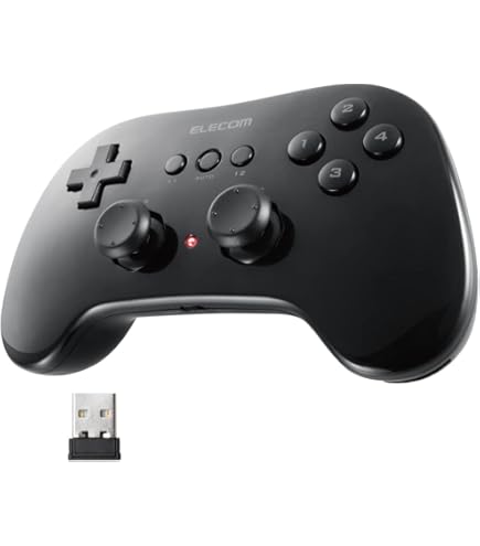 Amazon.co.jp: エレコム ゲームパッド ワイヤレス接続 12ボタン  