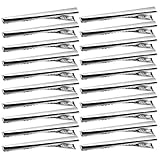 ヘアクリップ パーツ 約30個入り ヘアクリップ 土台 ヘアアクセサリー パーツ ハンドメイド シルバー ヘアピン 髪留め 金具 手作りヘアピン DIY 前髪クリップ パーツ(7.5cm)